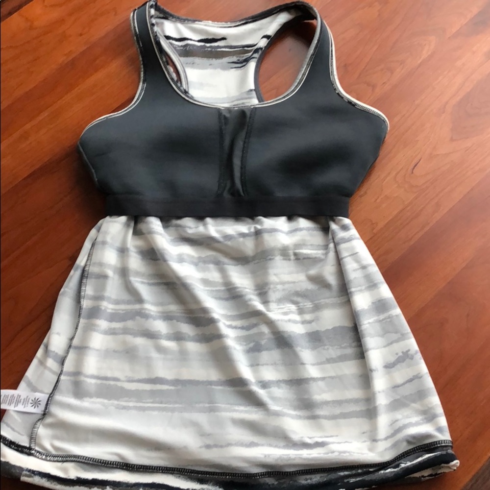 Athleta blue/grey/white tank. Size small. - Picture 5 of 7